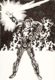 John Byrne - Beyonder Poster Illustration Original Art (Marvel, c. 1985-86). Most likely this was produced -