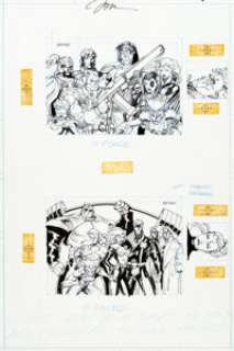 Jim Lee X-Men Trading Cards Series I - X-Force/X-Factor Original Art (Marvel-Impel, 1992). Two fan-favorite - | Heritage