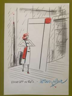 Lapone, Antonio | Lapone, Antonio - Dessin original couleur - Mondrian - Rainy Day | Catawiki