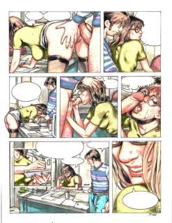 Stefano Natali | Selen - Stefano Natali - Tavola Originale erotica "il balcone" - Page volante - Exemplaire unique - (1995) | Catawiki