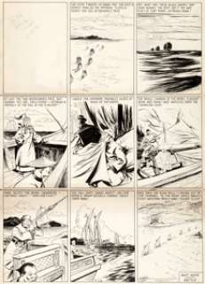 Clarence Gray Brick Bradford Sunday Comic Strip Original Art dated 2-23-41 (King Features Syndicate, 1941). -