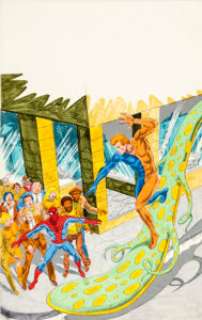 Nova #37 Cover Spider-Man Original Art (Editions Lug, 1981). A very unusual cover for this French anthology -