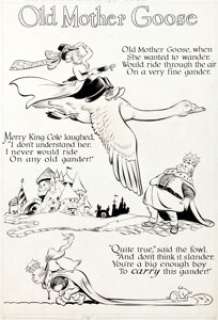 Walt Kelly Four Color #59 Mother Goose Illustration Original Art (Dell, 1944). Walt Kelly is well-known for his -