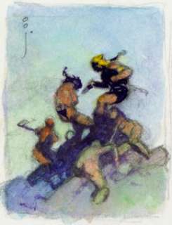 Frank Frazetta Jaguar God #2 Cover Painting Preliminary Artwork Original Art (Verotik, 1995). Even his -