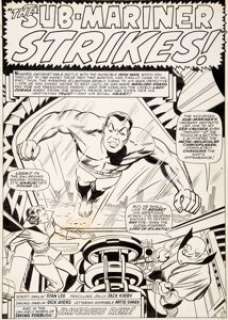 Jack Kirby and Dick Ayers Tales to Astonish #83 Splash Page 1 Sub-Mariner Original Art (Marvel, 1966). -