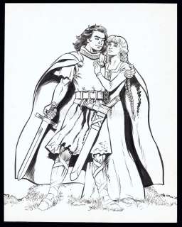 François Craenhals - Illustration originale, réalisée pour un support publicitaire publié par Casterman - Chevalier Ardent