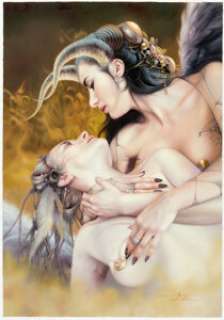 Arantza Sestayo Angel Song Vol. 1 Illustration Original Art (SQP, 2006). This radiant image was painted in -