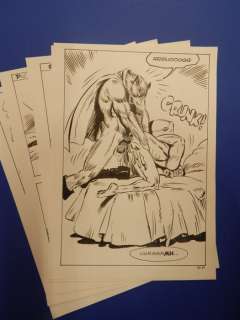 Bruno Marraffa | Macho n. 10 - Bruno Marraffa - 5x Tavole Originali erotiche "l’Homo - Lupo" - Page volante - Exemplaire unique - (1985) | Catawiki