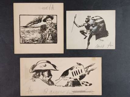 Karel Thole | La Guerra del Transvaal - Karel Thole - 3x Illustrazioni Originali - Firmata - Page volante - Exemplaire unique | Catawiki