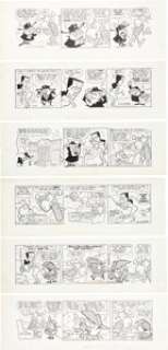 Al Kilgore Bullwinkle Daily Comic Strip Original Art Group of 6 (McClure Newspaper Syndicate, 1962). Al -
