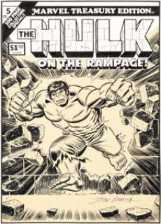 John Romita Sr. Marvel Treasury Edition #5  Cover Hulk Original Art (Marvel, 1975).... | Heritage