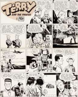 Milton Caniff Terry and the Pirates Sunday Comic Strip Original Art dated 8-13-44 (News Syndicate Co., 1944). - | Heritage