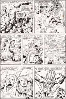 Jack Kirby and Joe Sinnott Fantastic Four #100 Story Page 17 Original Art (Marvel, 1970).... | Heritage