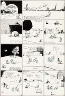 Bobby London The Tortoise and the Hare Dirty Duck 1-Page Story Original Art (Last Gasp, 1971)....