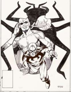 Ed Hannigan, Gil Kane, and Ricardo Villagran Secret Origins #2 Original Cover Art (DC, 1986)....