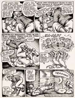 Robert Crumb Bijou Funnies #4 Story Page 4 Projunior Original Art (Print Mint, Inc., 1970). We get to see -