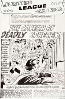 Mike Sekowsky and Bernard Sachs Justice League of America #16 Splash Page 1 Original Art (DC, 1962).... | Heritage
