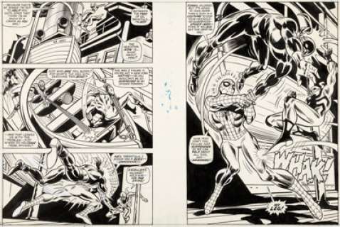  - Ross Andru, Frank Giacoia, and Dave Hunt Amazing Spider-Man #134 Story Pages 15-16 On One Board Original Art (Marv...