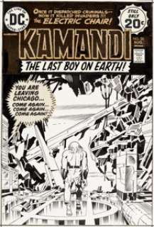  - Jack Kirby and D. Bruce Berry Kamandi, The Last Boy on Earth #20 Cover Original Art (DC, 1974)....