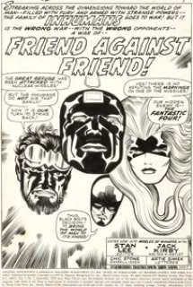  - Jack Kirby and Chic Stone Amazing Adventures #2 Splash Page 1 Inhumans Original Art (Marvel, 1970)....
