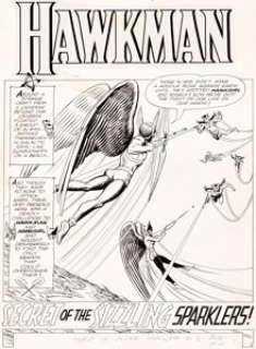  - Murphy Anderson Hawkman #2 "Secret of the Sizzling Sparklers!" Part 1 Hawkgirl Original Art Group of 8 (DC, 1964).... (Total: 8 Original Art)