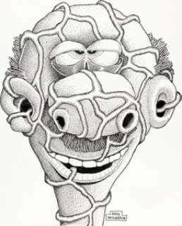 Basil Wolverton Common Types of Barflyze "Ugly" Illustration Original Art (Wolverton Enterprises, 1974)....