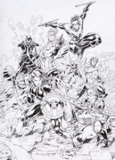 Brett Booth and Norm Rapmund Titans Rebirth #1 Cover Original Art (DC, 2016)....