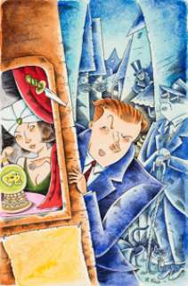 Richard Sala Black Cat Crossing Cover Original Art (Kitchen Sink Press, 1993). Sala (1959-2020) leaves an -