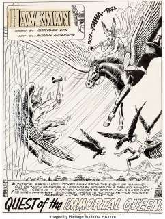 Murphy Anderson Hawkman #13 Complete 24-Page Story "Quest of the Immortal Queen!" Original Art (DC, 1966).... (Total: 24 Original Art) | Heritage