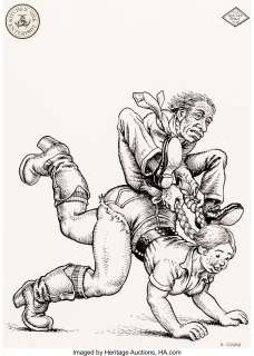 Robert Crumb Bizarre Sex #8 Cover Original Art and Print Group of 2 (Kitchen Sink Press, 1980).... (Total: 2 Original Art) | Heritage