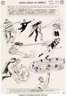 Mike Sekowsky and Bernard Sachs Justice League of America #29 Splash Page 21 Crime Syndicate of America Original A... | Heritage