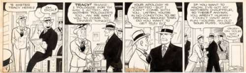 Chester Gould Dick Tracy Daily Comic Strip Art dated 5-19-37 (Chicago Tribune, 1937).  Johnny Mintworth was - | Heritage