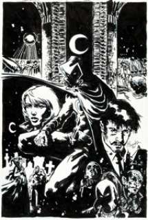 Tommy Lee Edwards and Robert Campanella Moon Knight #1 Unpublished Cover Original Art (Marvel, 1997)....