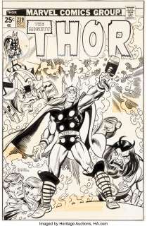 Gil Kane And Dan Adkins | Thor #239 Cover Original Art (Marvel, 1975). | Heritage