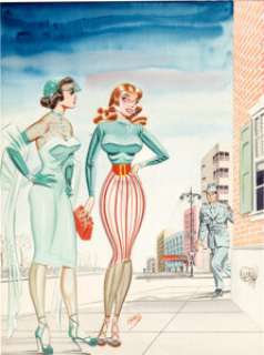 Bill Ward - Comedy March-1953 Cover Painting Illustration Original Art (Humorama, 1953).