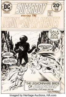 Nick Cardy - Superboy and the Legion of Super-Heroes #200 Cover Original Art (DC, 1974).