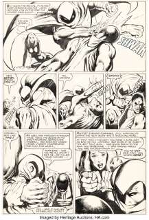 Sienkiewicz, Bill - Bill Sienkiewicz and Franki Sienkiewicz Moon Knight #1 Story Page 21 Original Art (Marvel, 1980)....