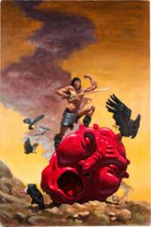 Hescox, Richard - Richard Hescox The Pirate of World‘s End Paperback Novel Cover Original Art (Daw, 1978)....