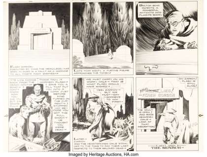 Raymond, Alex | Alex Raymond Flash Gordon Sunday Comic Strip Original Art dated 1-24-1938 (King Features Syndicate, 1938).... | Heritage