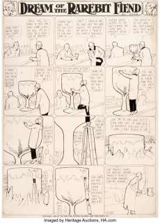 McCay, Winsor - Winsor McCay (as Silas) Dream of the Rarebit Fiend Daily Comic Strip Original Art (New York Evening Telegraph, 190...