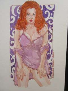Cristina Fabris | Cristina Fabris - dessin original "Femme en nuisette" | Catawiki