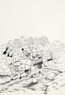 Jean-Louis Pesch Sylvain et Sylvette, Fromages à Emporter #26 Cover Original Art (Fleurus, 2006).... (Total: 3 Original Art)