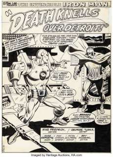 Tuska, George | George Tuska and Mike Esposito Iron Man #61 Title Page 1 Original Art (Marvel, 1973). ... | Heritage