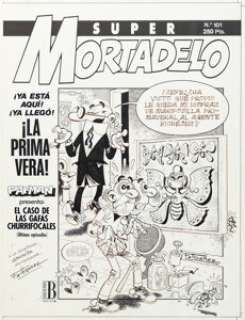 Francisco Ibanez Super Mortadelo #101 Cover Original Art (Ediciones B, 1991)....