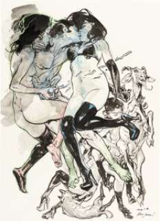 Kim Jung Gi - Kim Jung Gi Erotic Dance Illustration Original Art (2019)....