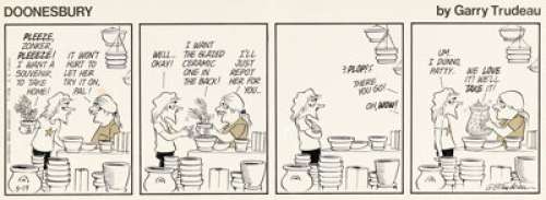 Trudeau, Garry - Garry Trudeau Doonesbury Daily Comic Strip Original Art dated 5-19-75 (Universal Press Syndicate, 1975). ...