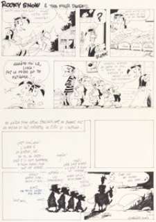 Frédéric Jannin Rocky Luke, Banlieue West One Page Story Original Art (Goupil Éditeur, 1985)....