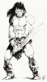 Virginie Augustin Conan Illustration Original Art (undated)....