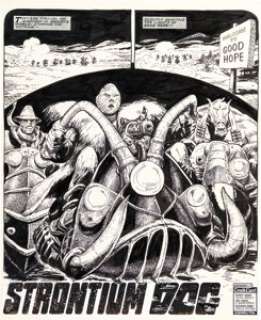Ezquerra, Carlos - Carlos Ezquerra 2000 AD Prog #445 Strontium Dog Title Page 1 Original Art (IPC, 1985)....