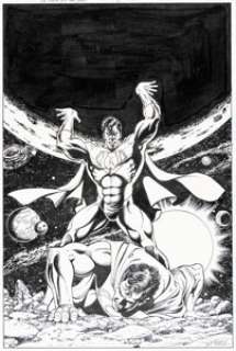 George Pérez - The Brave and the Bold #11 Superman and Ultraman Cover Original Art (DC, 2008)....